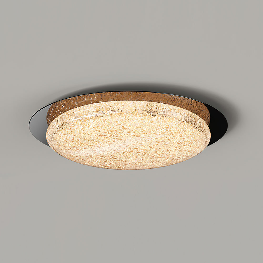 Kidson Plafonnier Résine Texturée Ton Bois LED