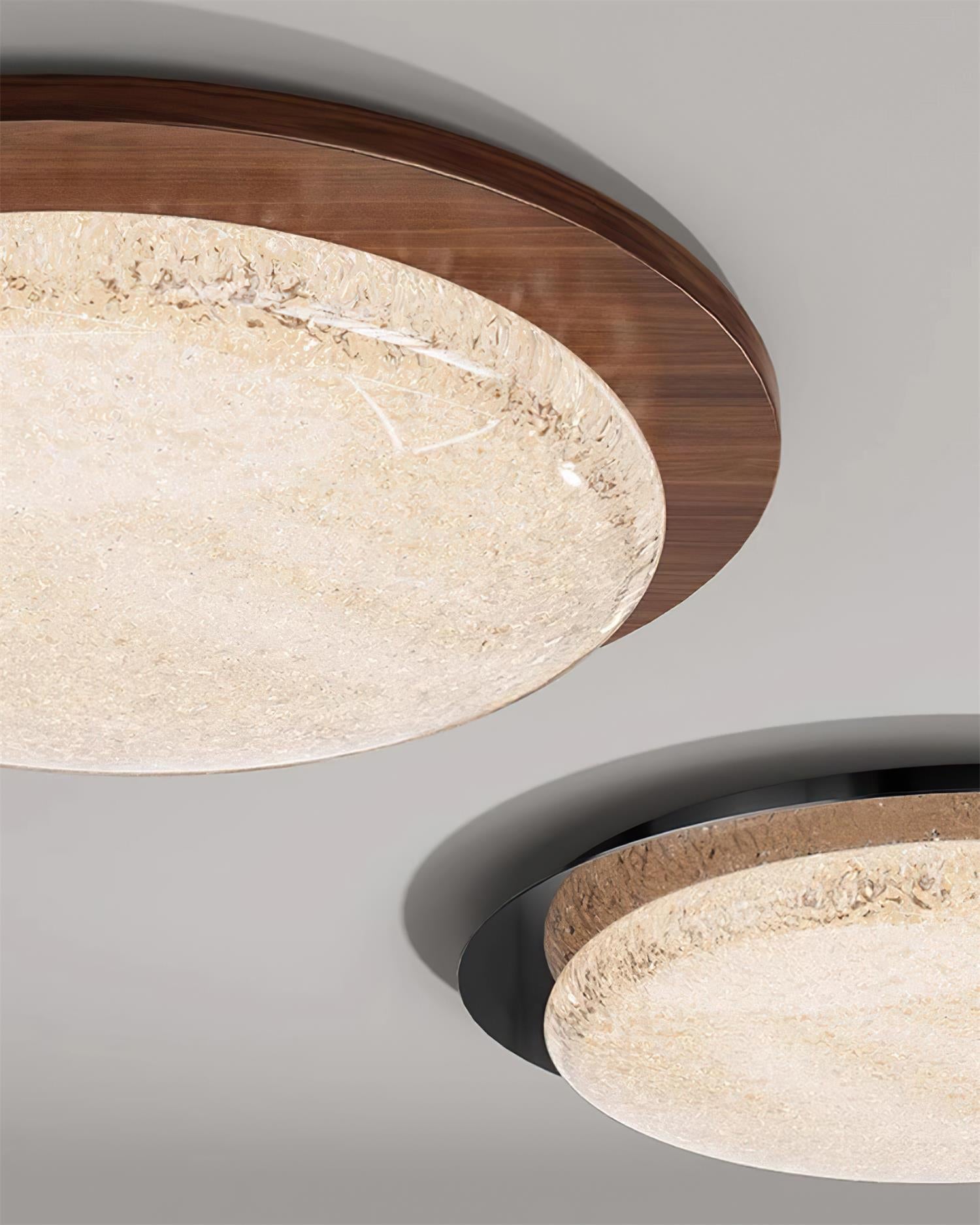 Kidson Plafonnier Résine Texturée Ton Bois LED