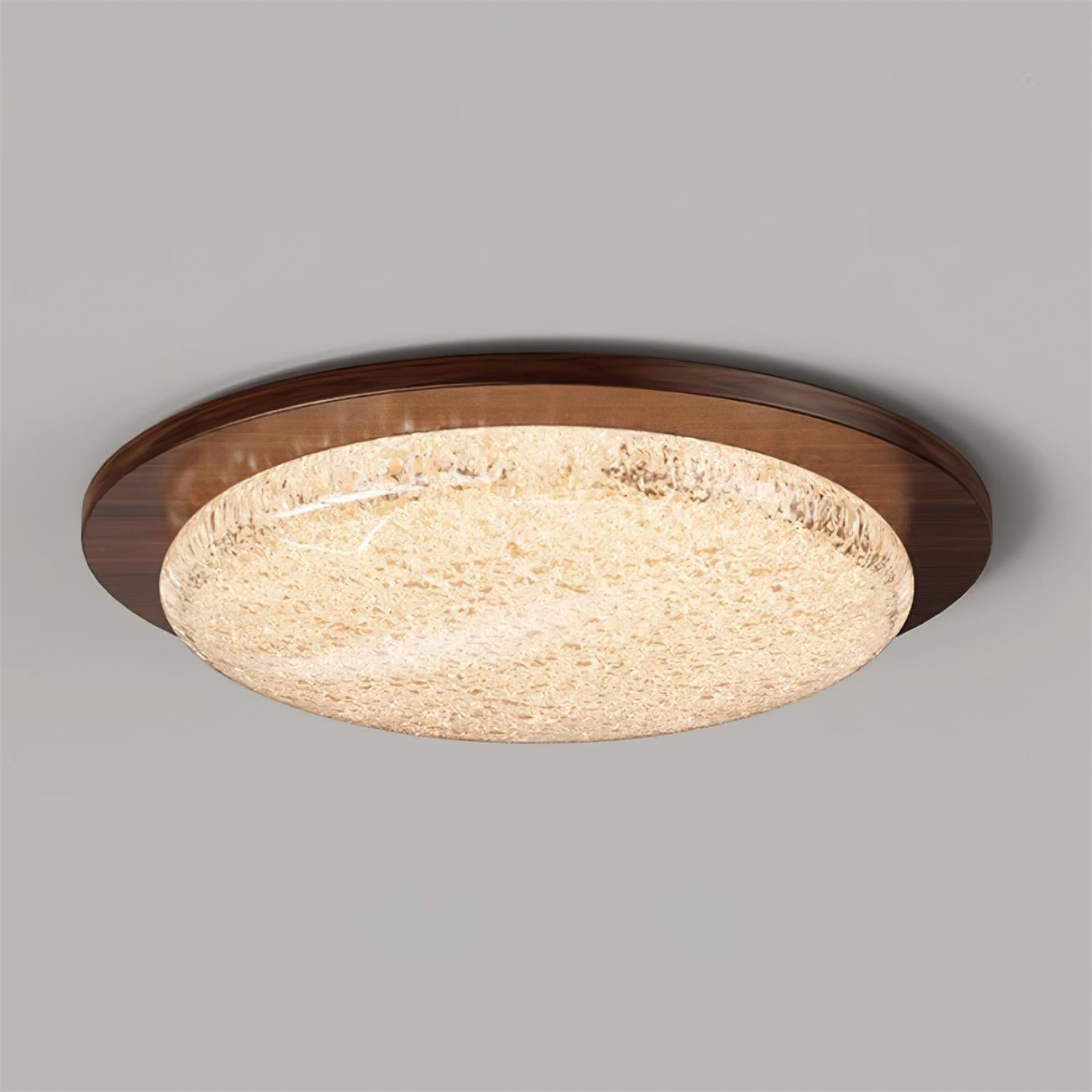 Kidson Plafonnier Résine Texturée Ton Bois LED