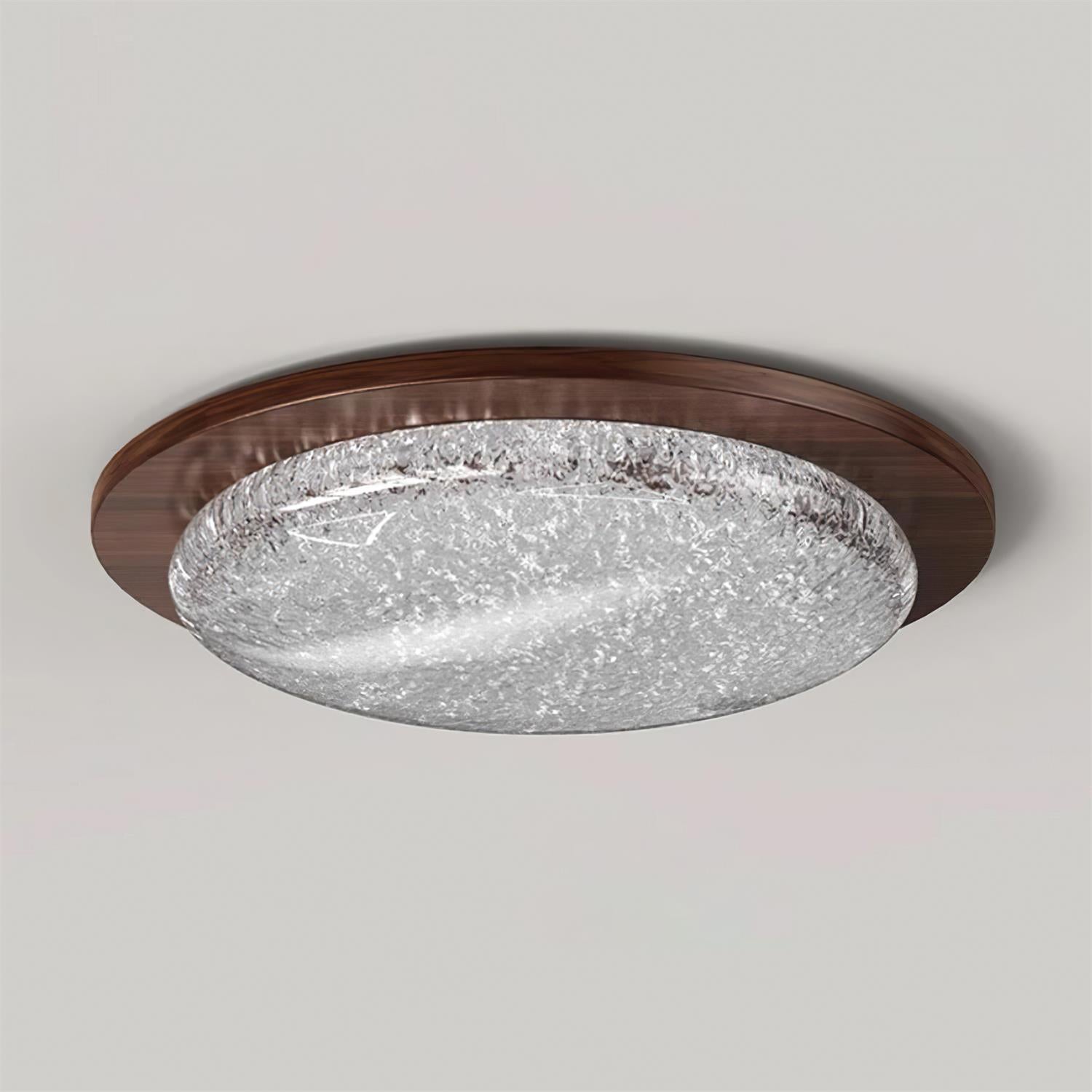 Kidson Plafonnier Résine Texturée Ton Bois LED