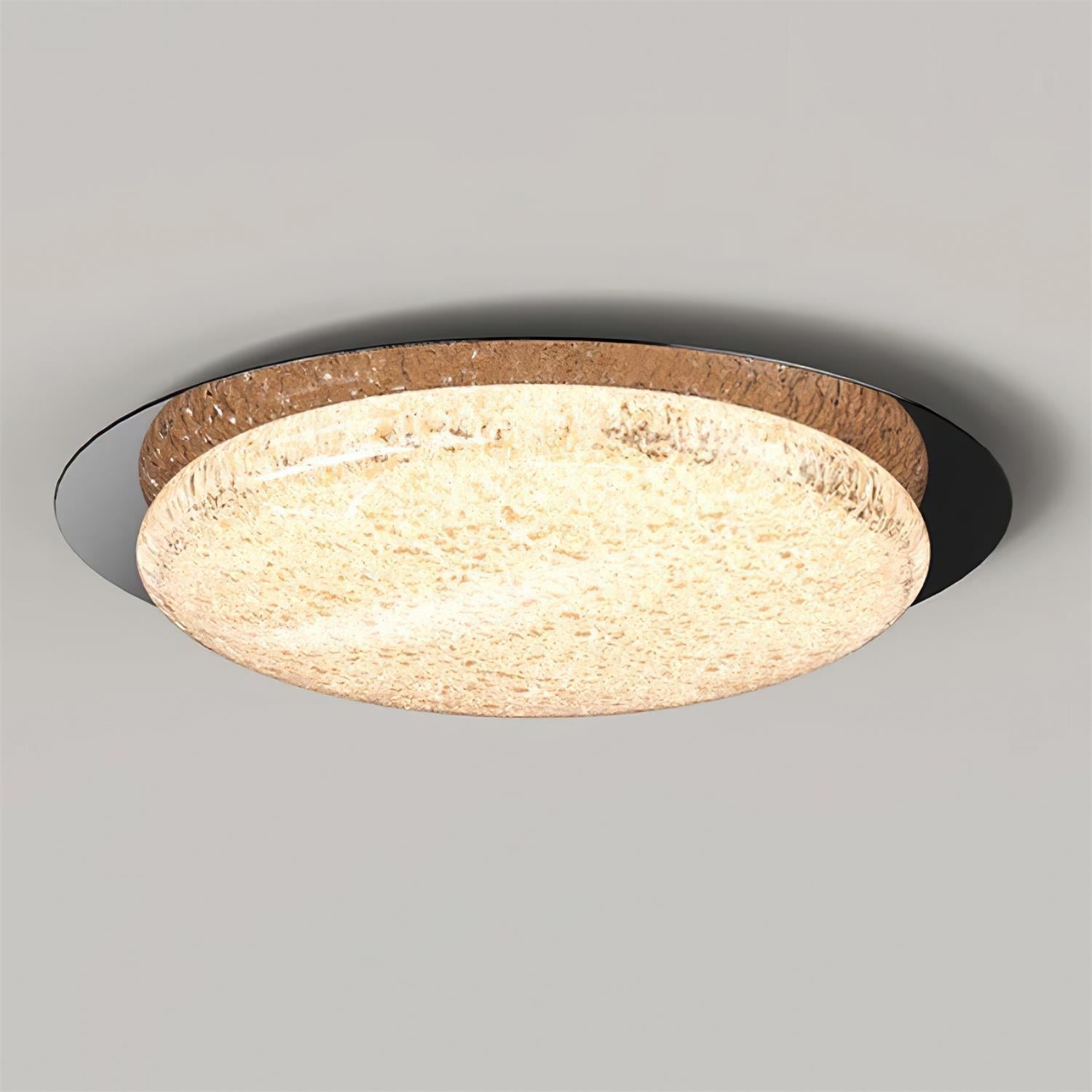 Kidson Plafonnier Résine Texturée Ton Bois LED