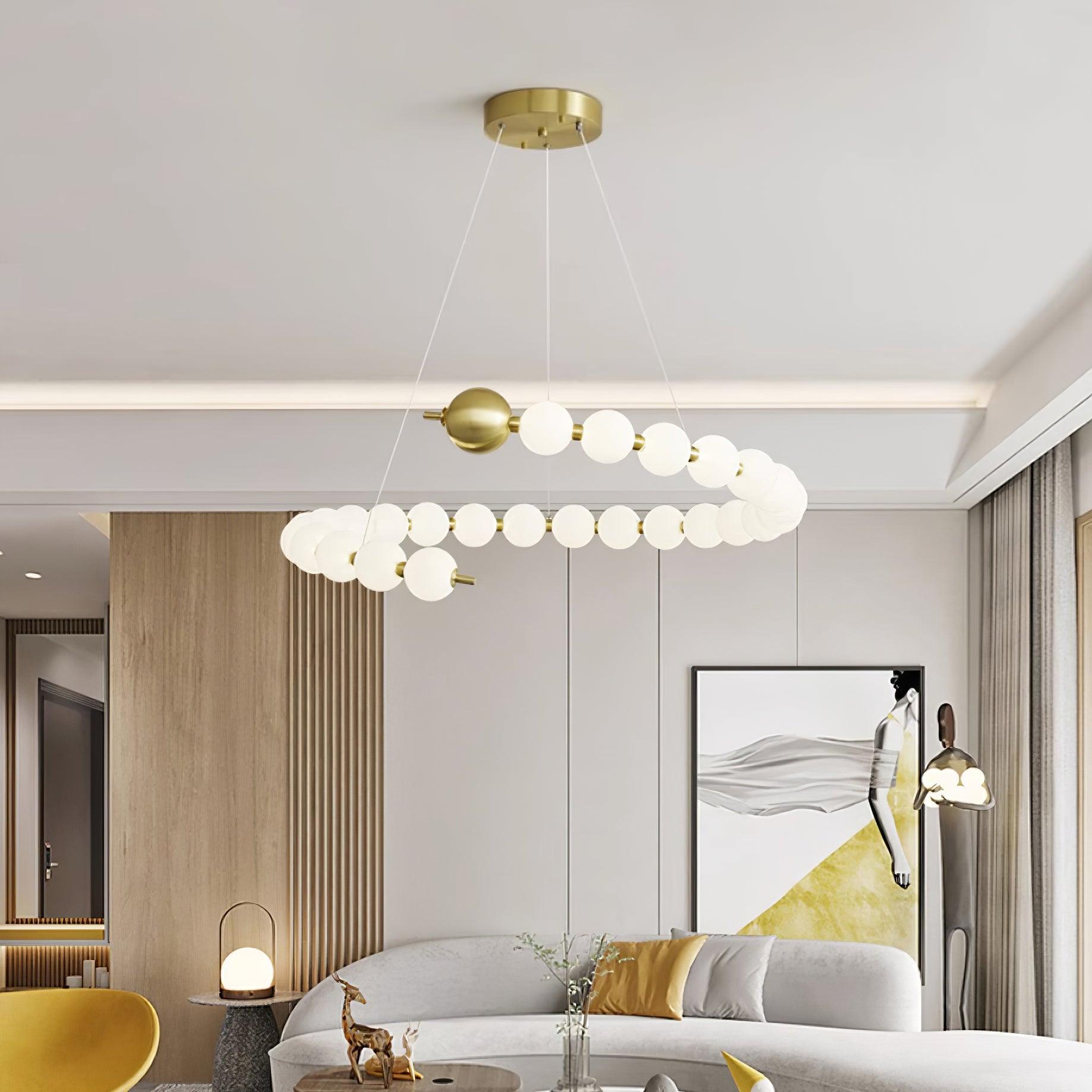 Lyra Lustre Moderne Sphères Acryliques