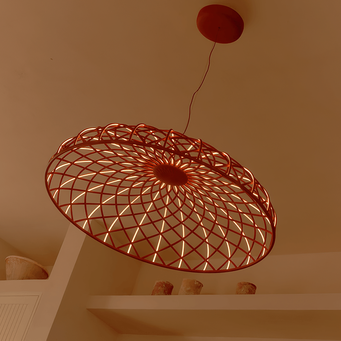 Fiona Suspension Réticulé Tressé Abat-jour Moderne
