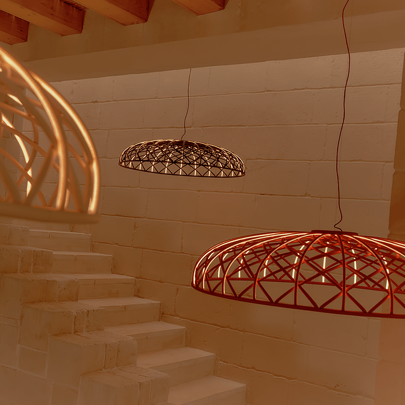 Fiona Suspension Réticulé Tressé Abat-jour Moderne