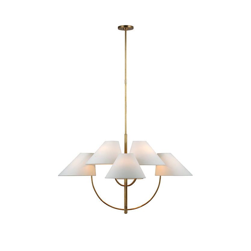 Armira Lustre Tissu Laiton Industriel Vintage