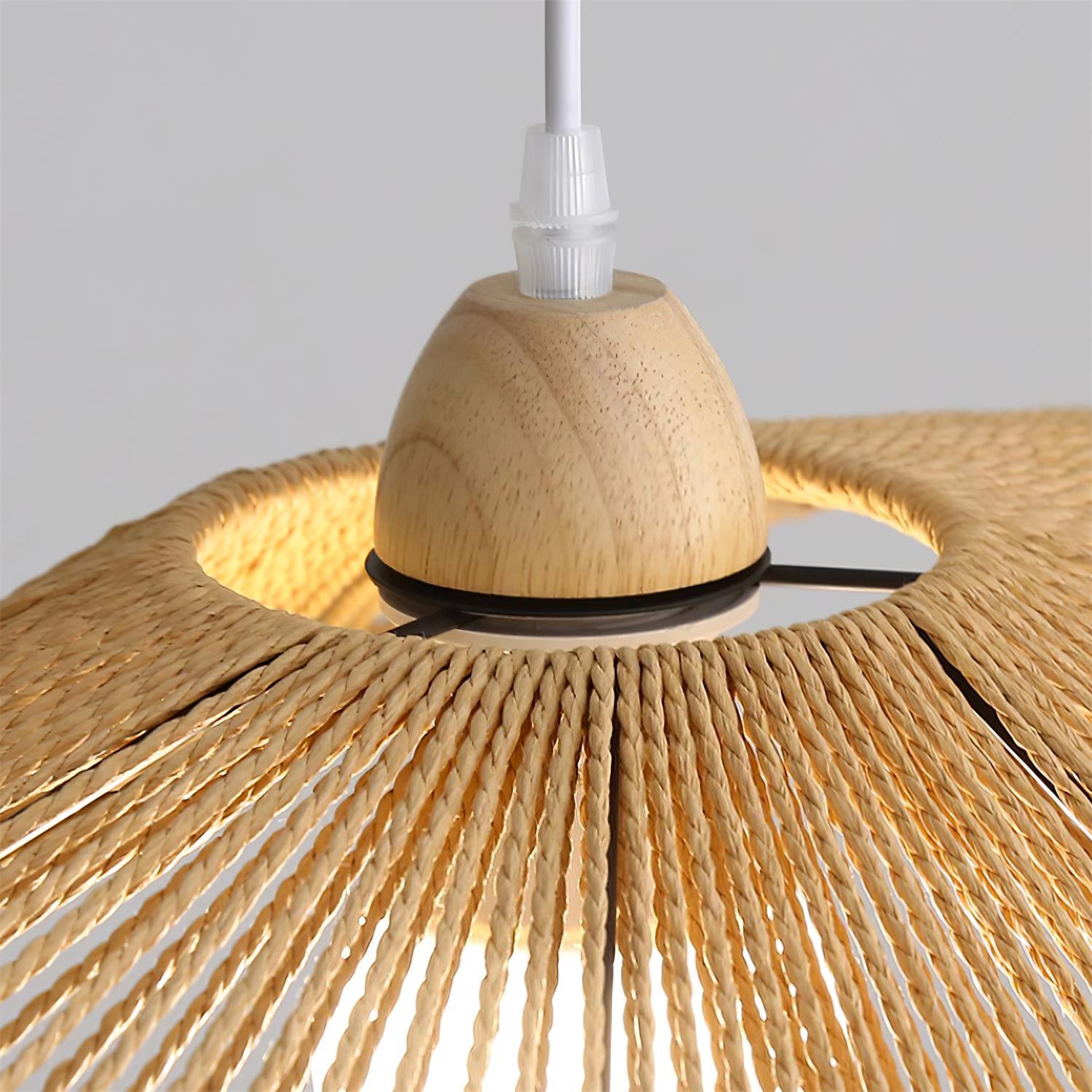 Suspension Tissé Chanvre Ombre Sculptural Naturel Moderne