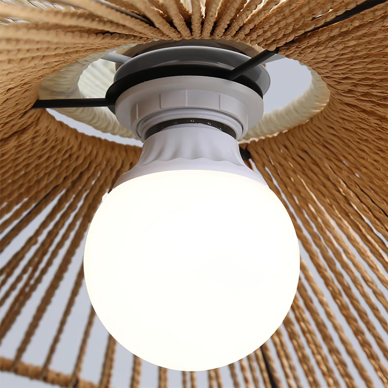 Suspension Tissé Chanvre Ombre Sculptural Naturel Moderne