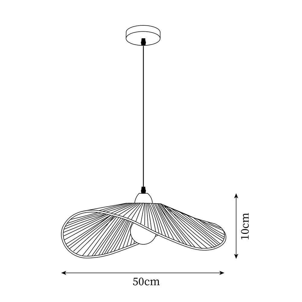Suspension Tissé Chanvre Ombre Sculptural Naturel Moderne