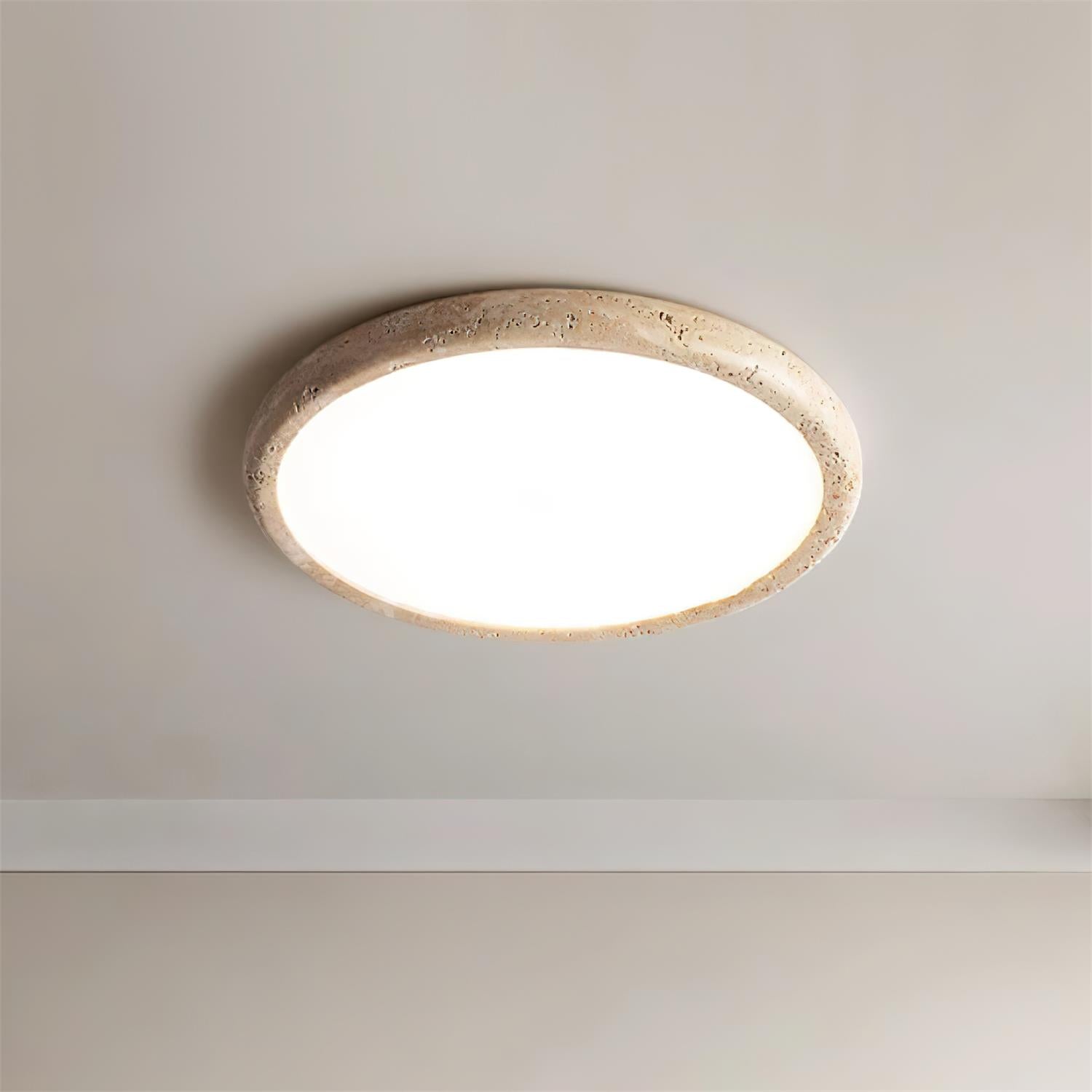Lunaro Plafonnier Minimaliste Travertin