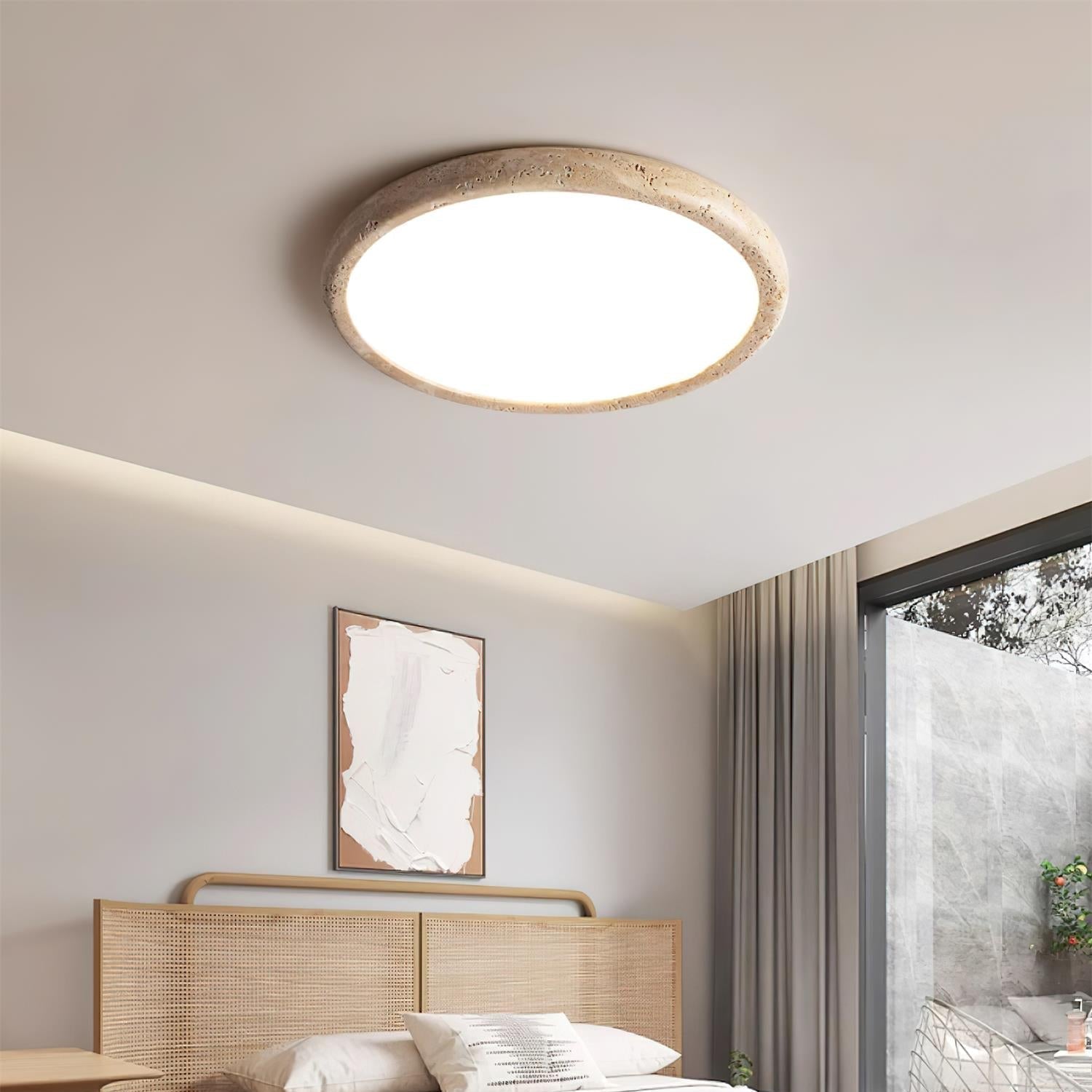 Lunaro Plafonnier Minimaliste Travertin
