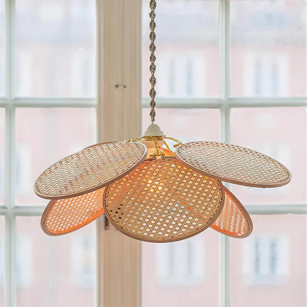 Kloe Suspension Pétale Rotin Organique Bohème