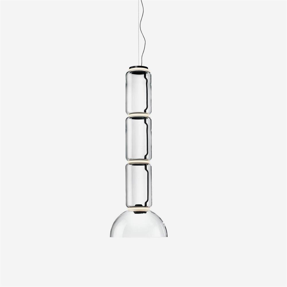 Virelo Suspension Cylindrique en Verre Empilé