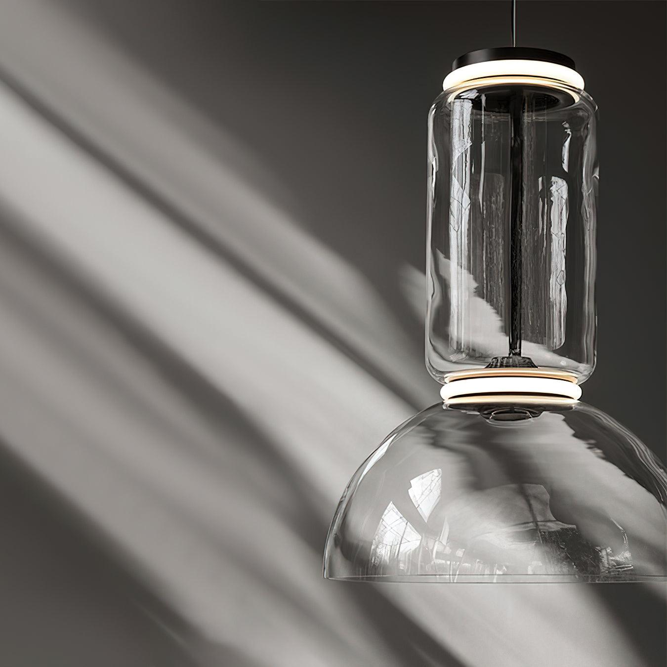 Virelo Suspension Cylindrique en Verre Empilé