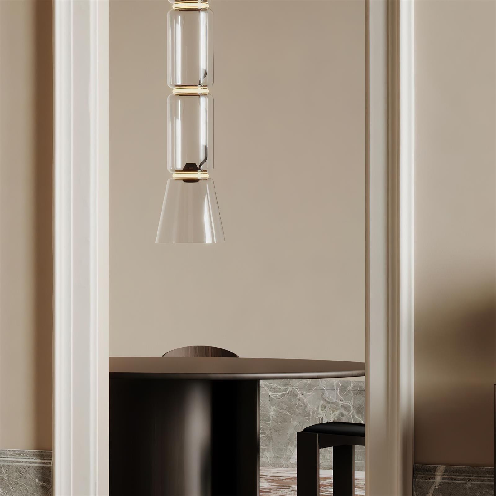 Virelo Suspension Cylindrique en Verre Empilé