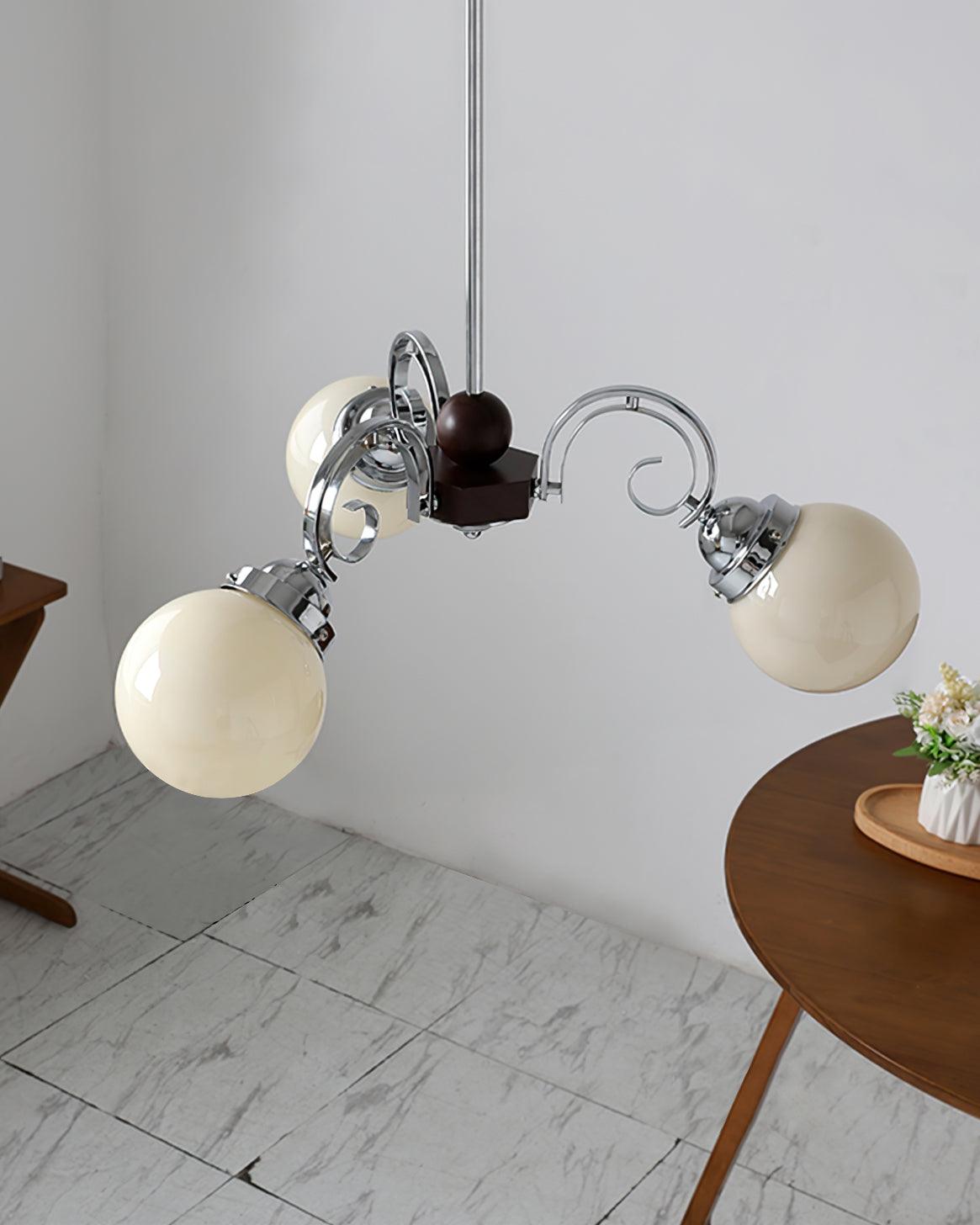 Kotter Lustre Cream Satin Nickel Modern