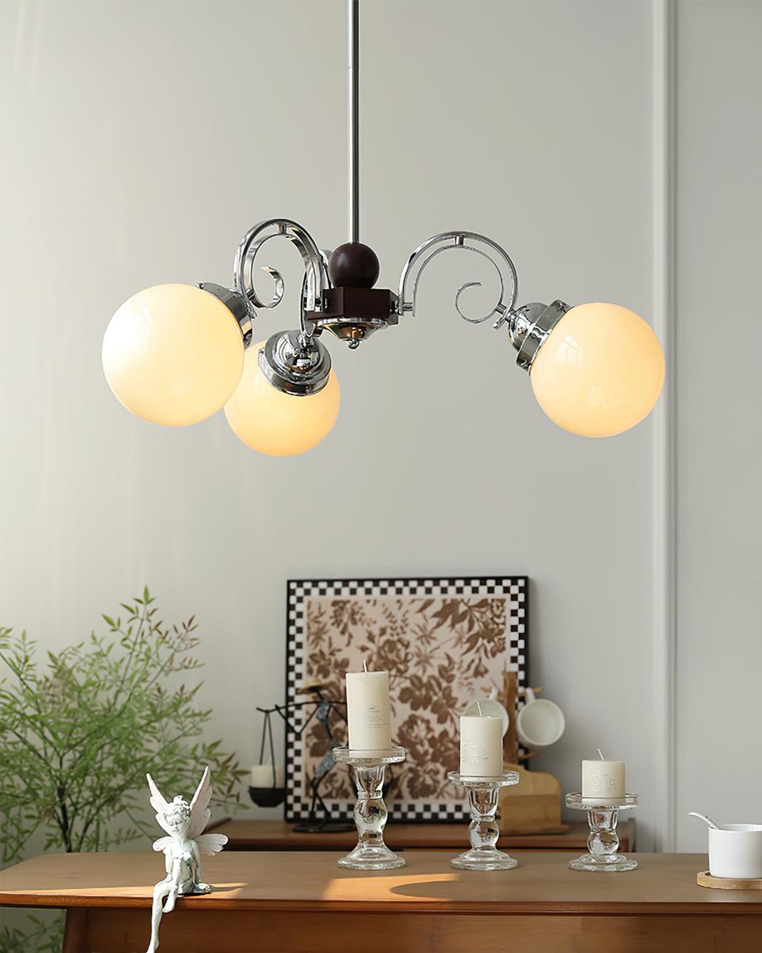 Kotter Lustre Cream Satin Nickel Modern