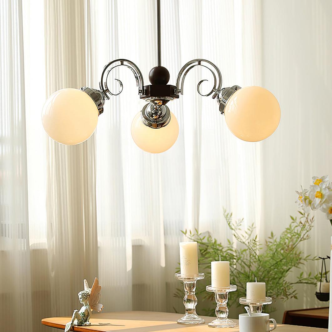 Kotter Lustre Cream Satin Nickel Modern