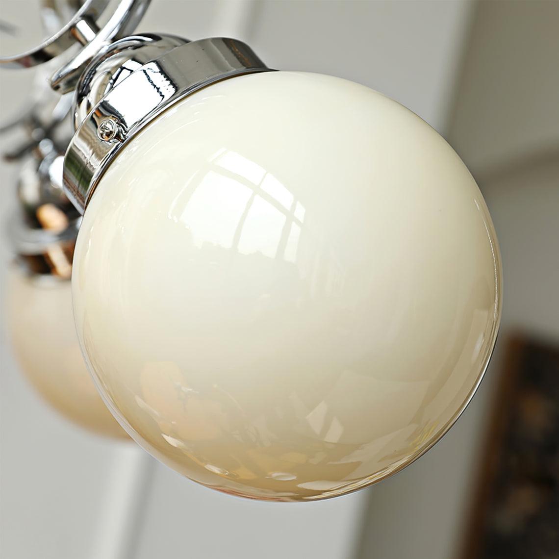 Kotter Lustre Cream Satin Nickel Modern