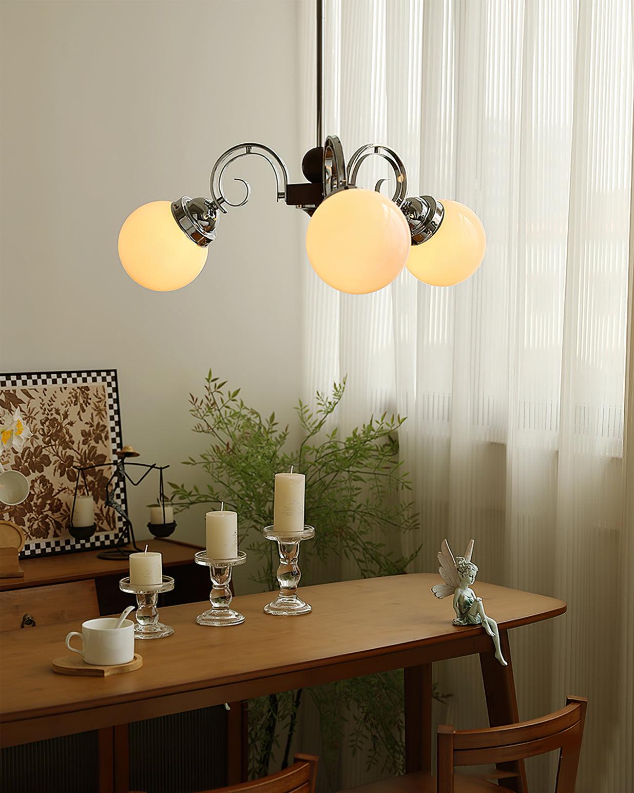 Kotter Lustre Cream Satin Nickel Modern