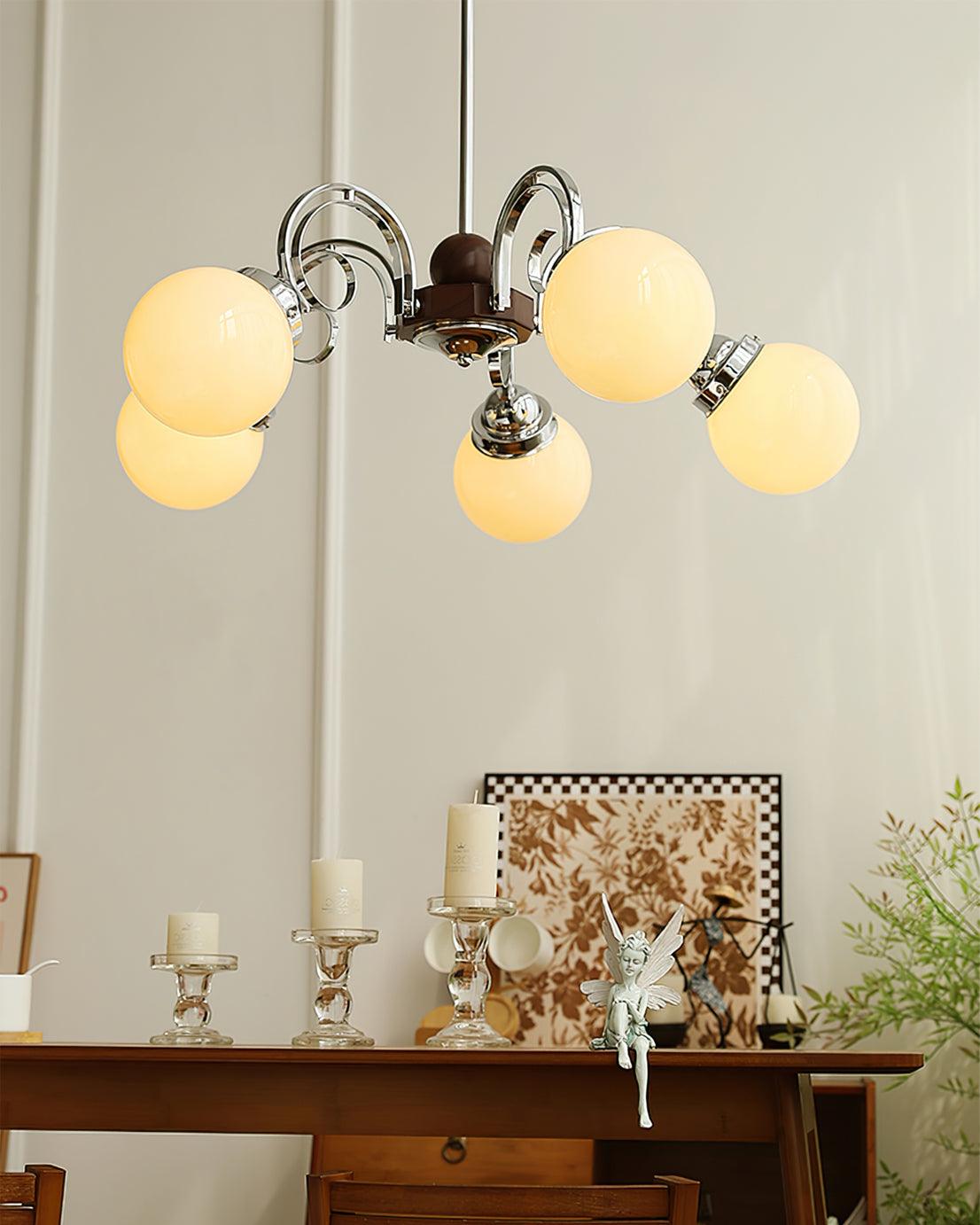 Kotter Lustre Cream Satin Nickel Modern