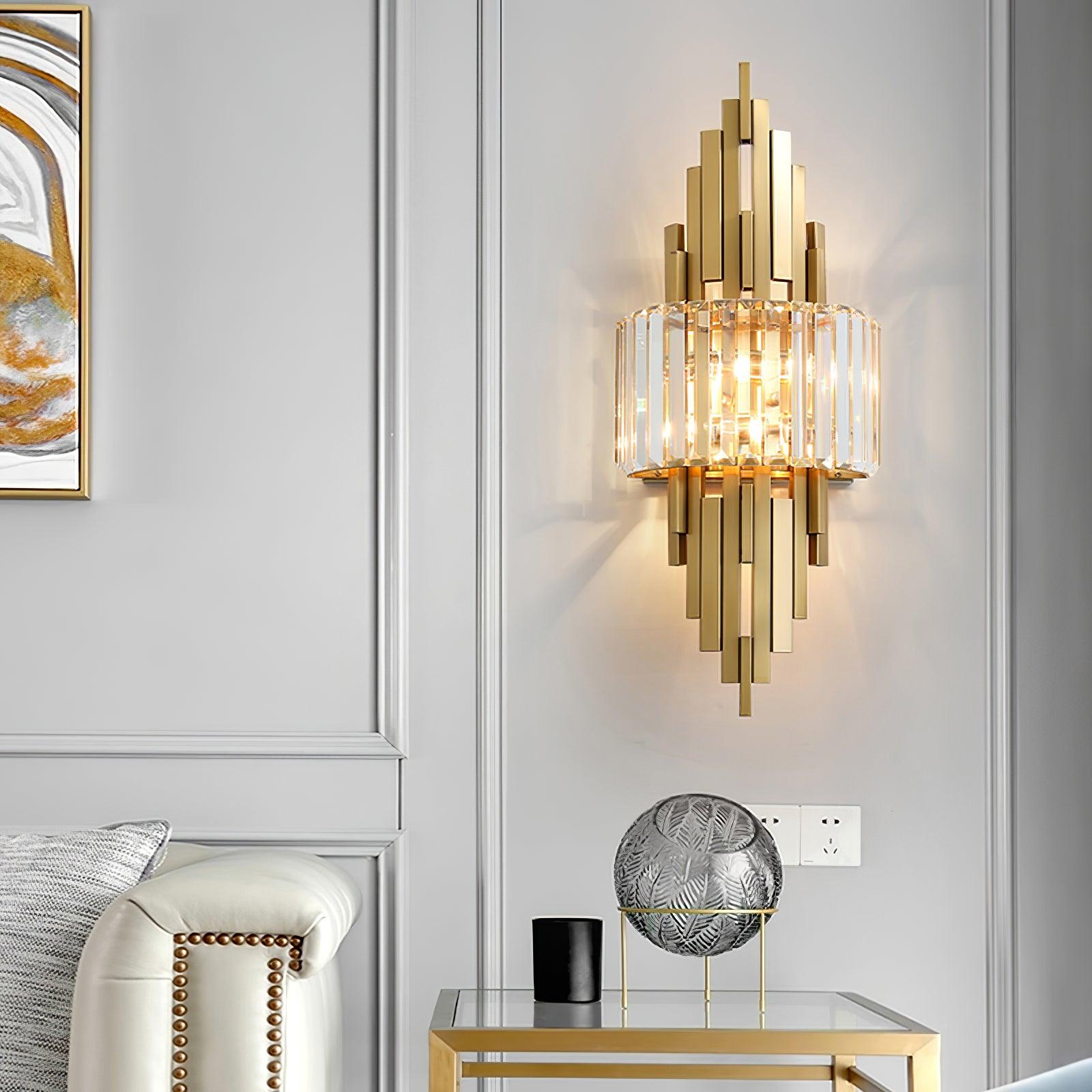 Voveliel Applique Murale en Verre de Luxe Postmoderne