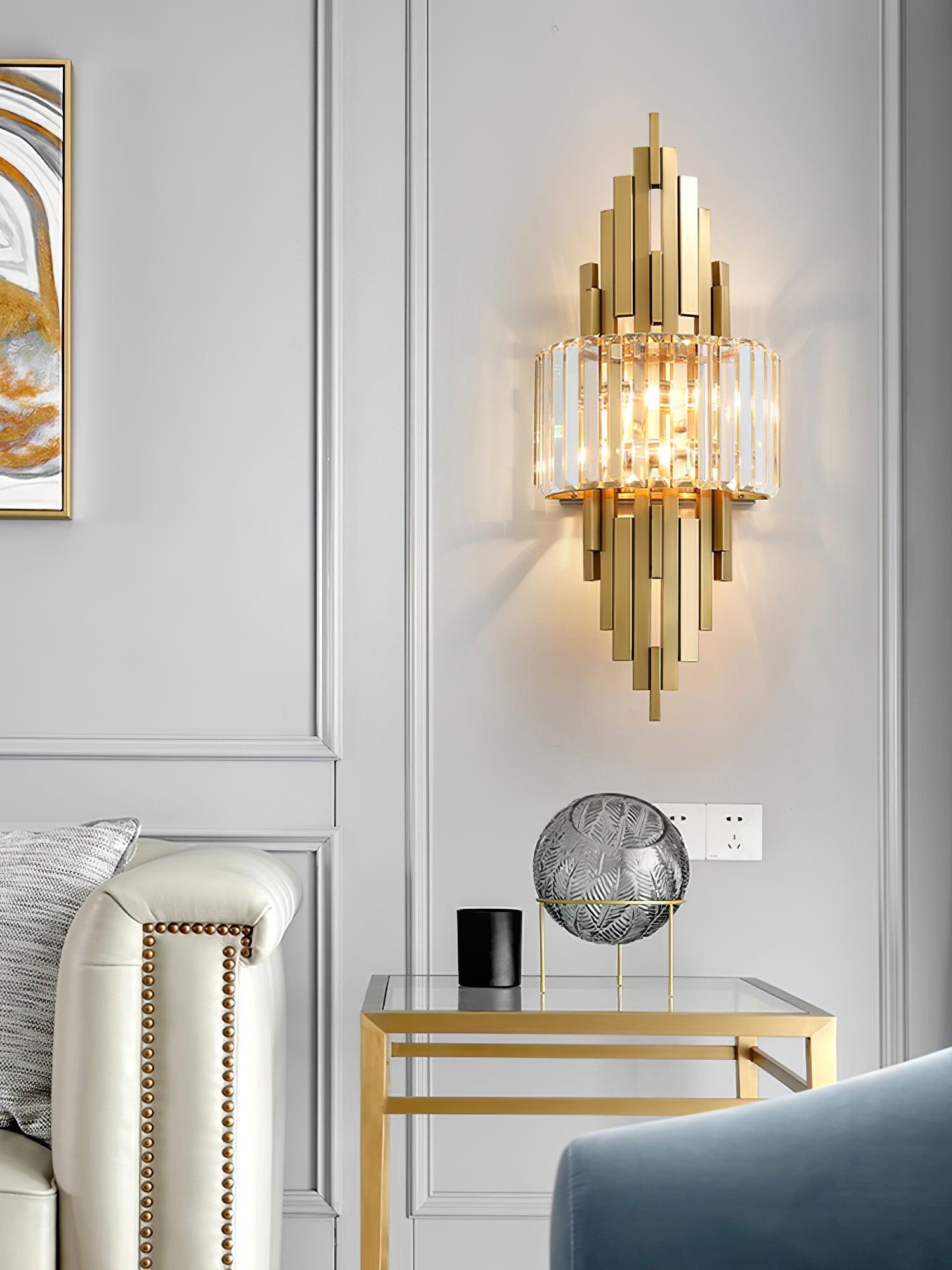 Voveliel Applique Murale en Verre de Luxe Postmoderne