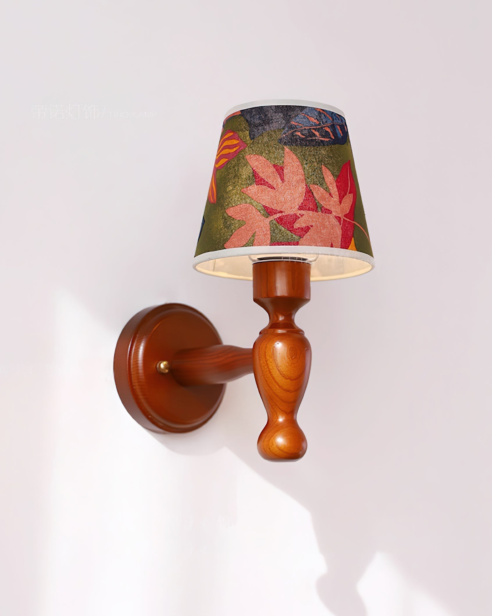 Mapleleaf Applique Murale Élégante en Verre et Bois