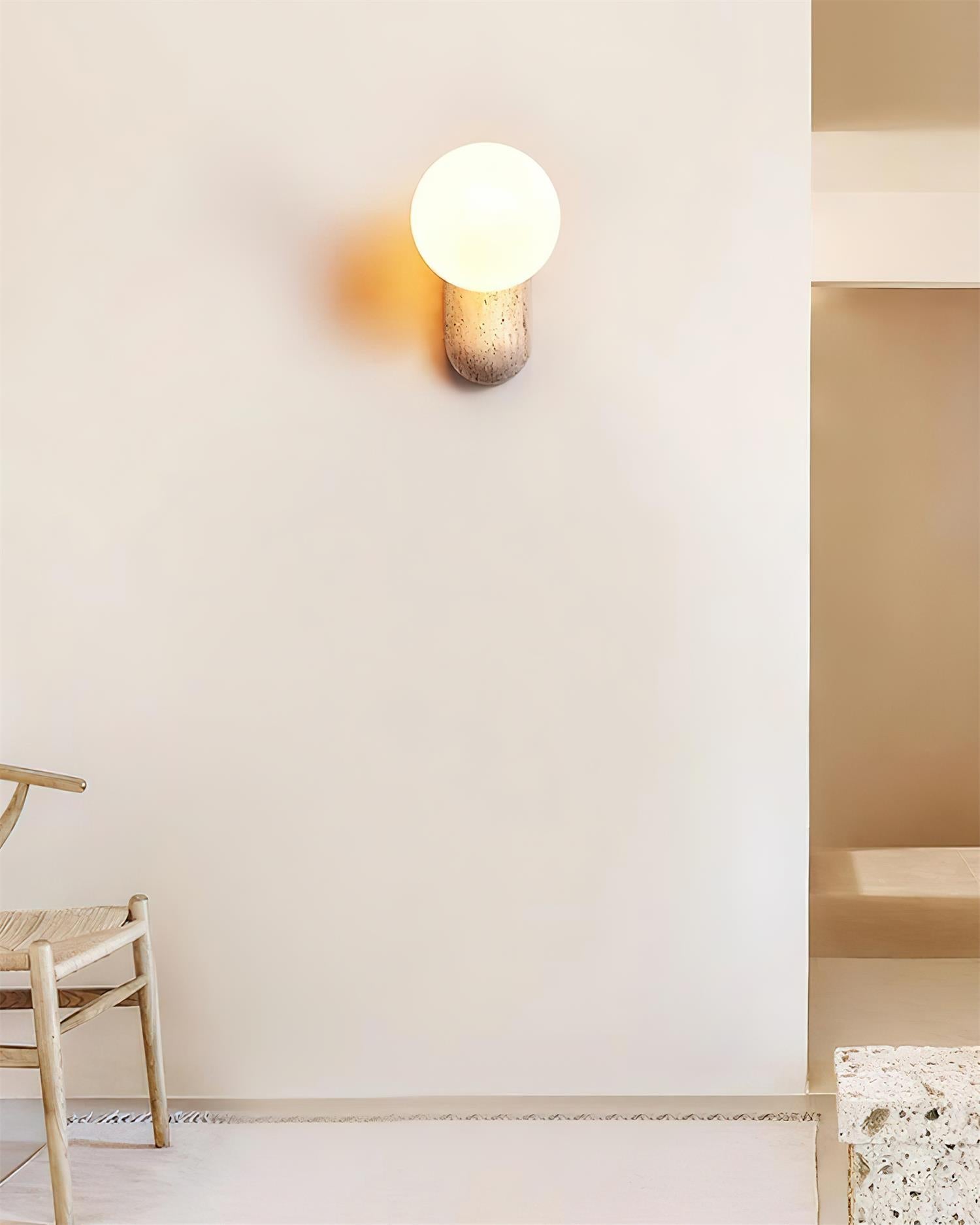 Ritta Applique Murale Moderne En Travertin