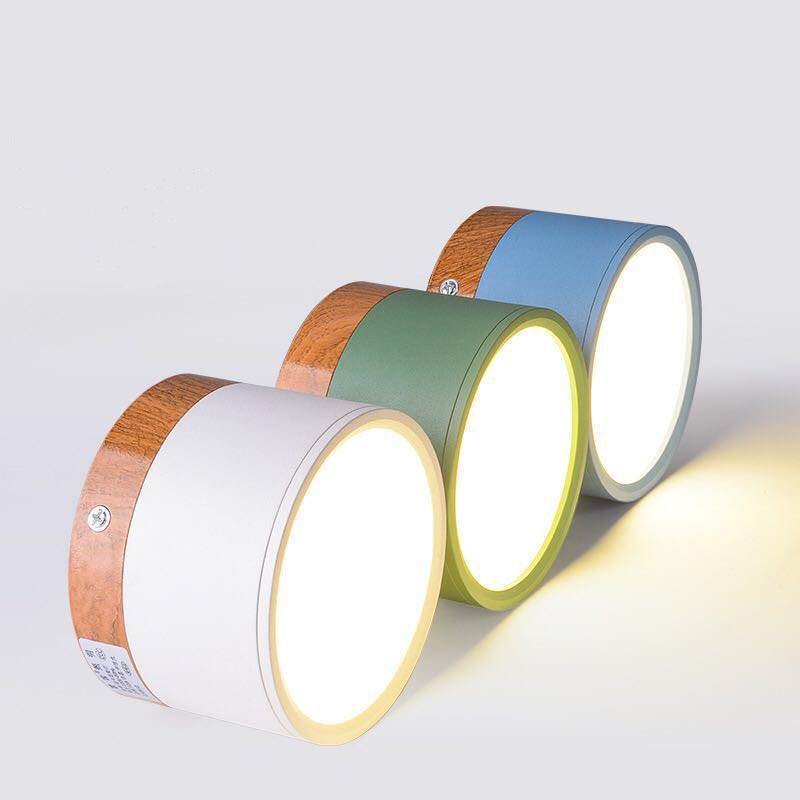 Jojo Petit Plafonnier Led Multicolor Bois Nordique. Couloir