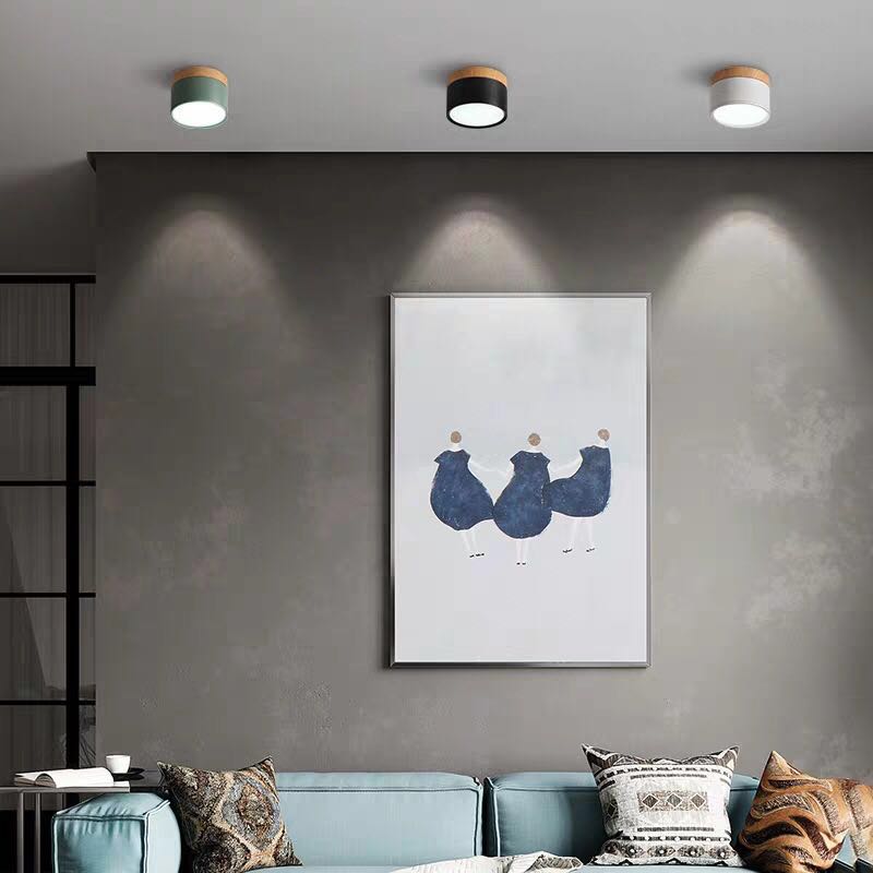 Jojo Petit Plafonnier Led Multicolor Bois Nordique. Couloir