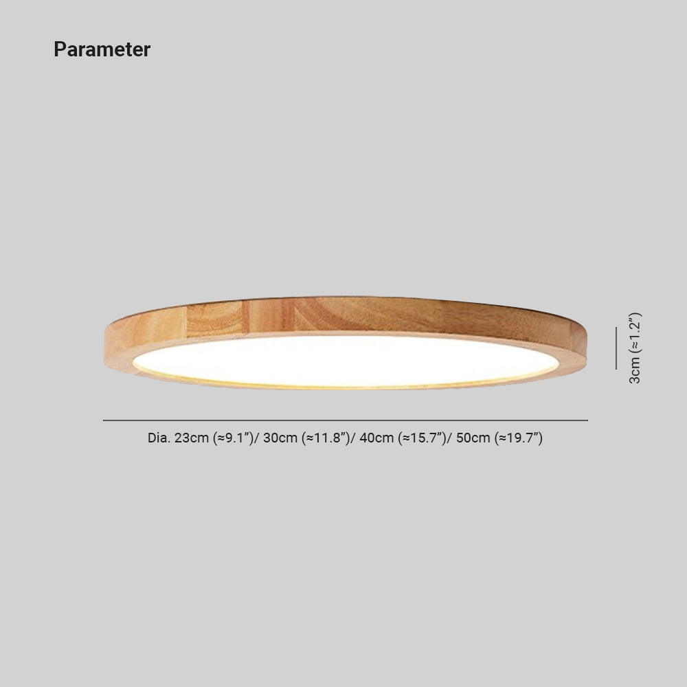 Aven Plafonnier Rond Moderne. Bois  Salon