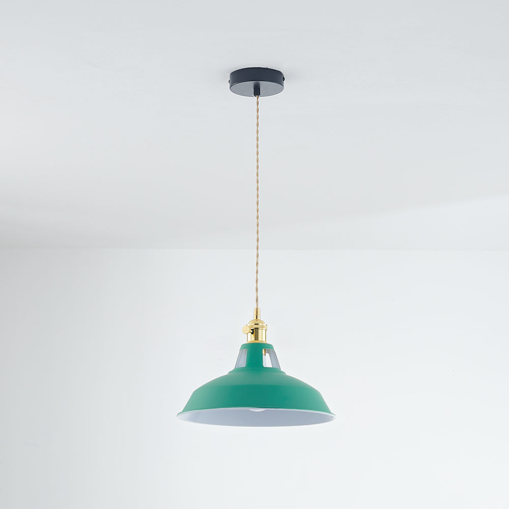 Jojo Lampe Suspension Luminaire Vintage. Métal. Noir/Blanc. Salle à Manger