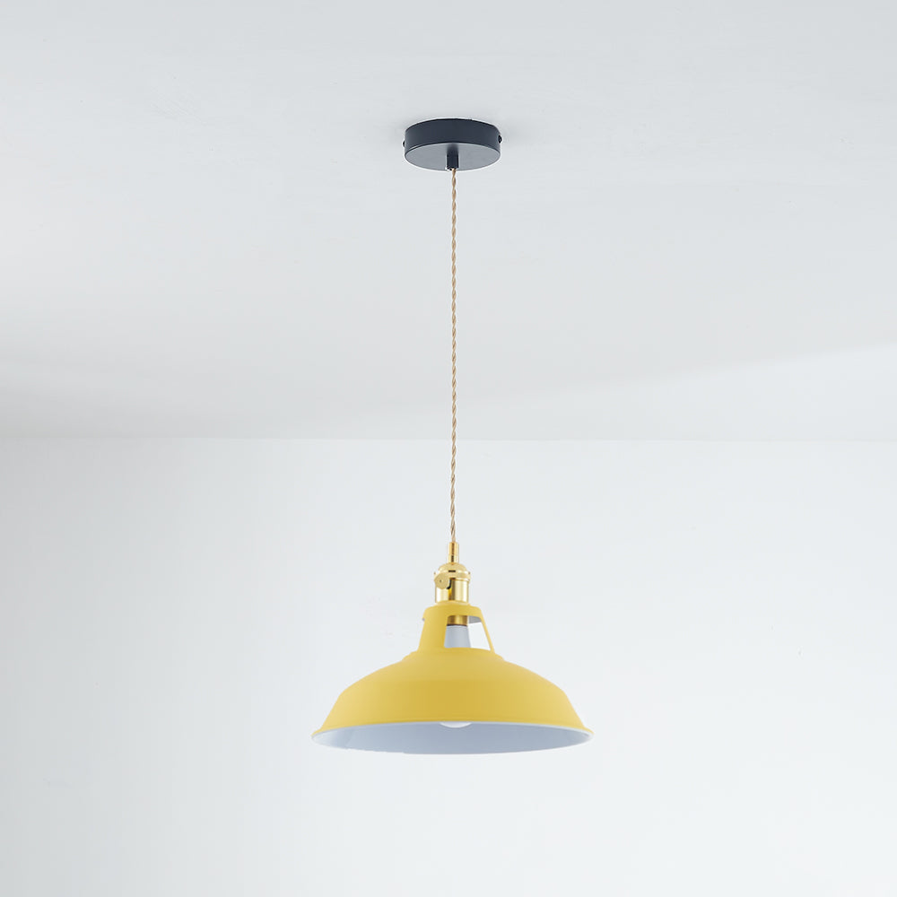 Jojo Lampe Suspension Luminaire Vintage. Métal. Noir/Blanc. Salle à Manger