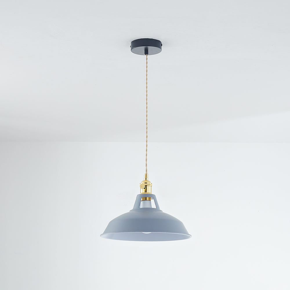 Jojo Lampe Suspension Luminaire Vintage. Métal. Noir/Blanc. Salle à Manger