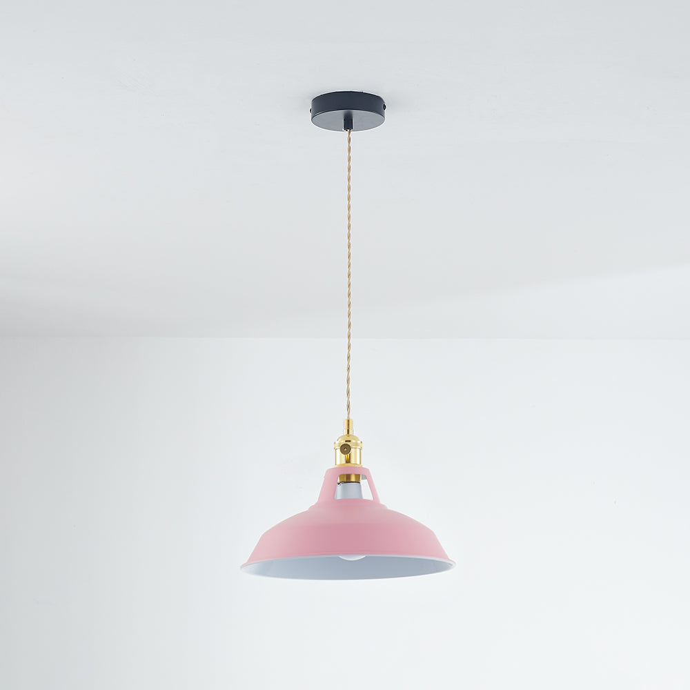 Jojo Lampe Suspension Luminaire Vintage. Métal. Noir/Blanc. Salle à Manger