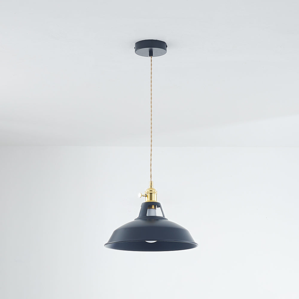 Jojo Lampe Suspension Luminaire Vintage. Métal. Noir/Blanc. Salle à Manger