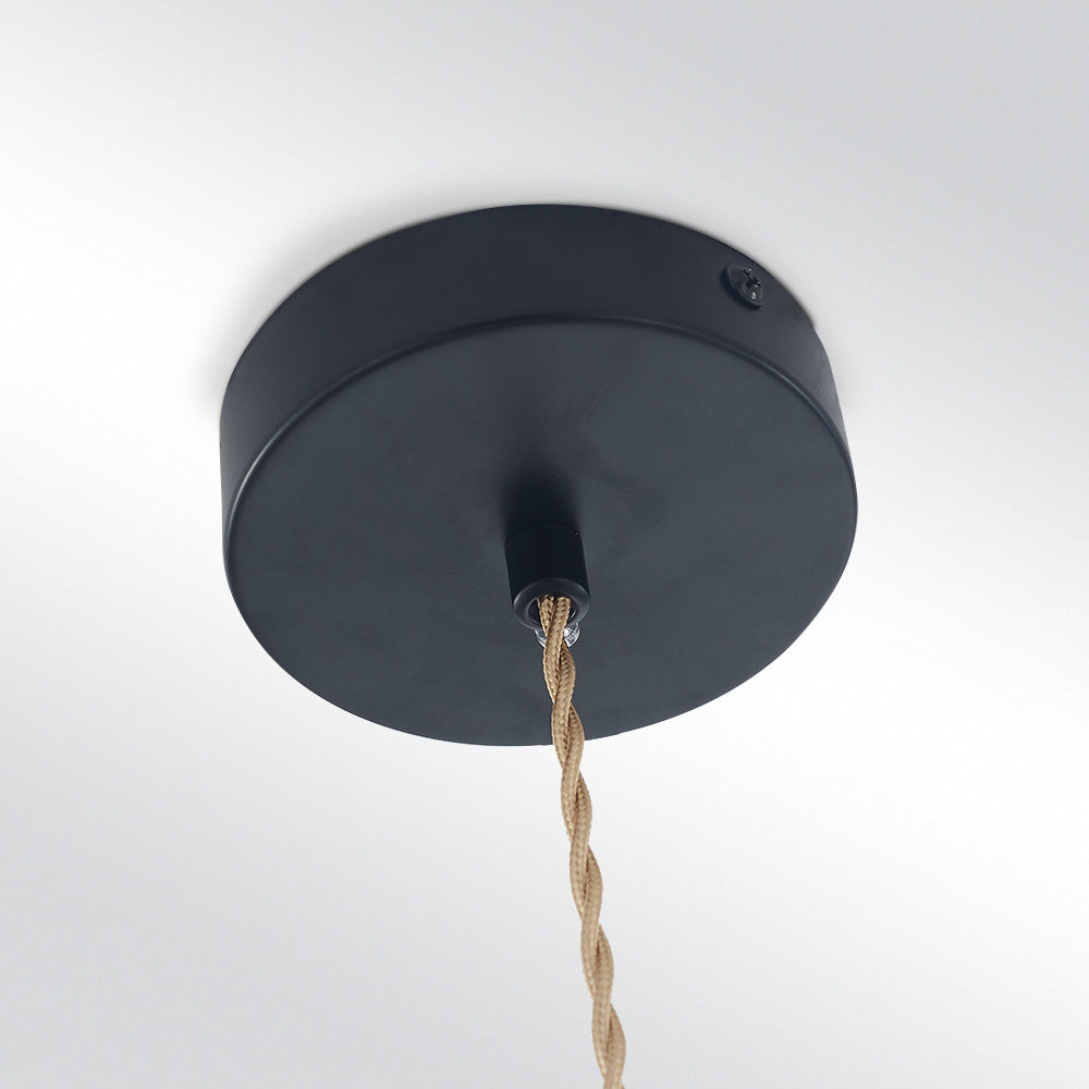 Jojo Lampe Suspension Luminaire Vintage. Métal. Noir/Blanc. Salle à Manger