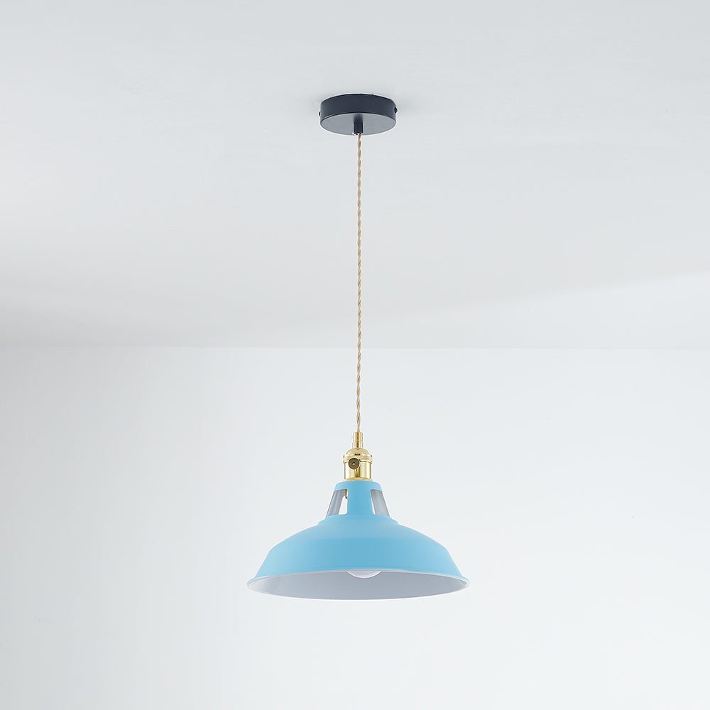Jojo Lampe Suspension Luminaire Vintage. Métal. Noir/Blanc. Salle à Manger