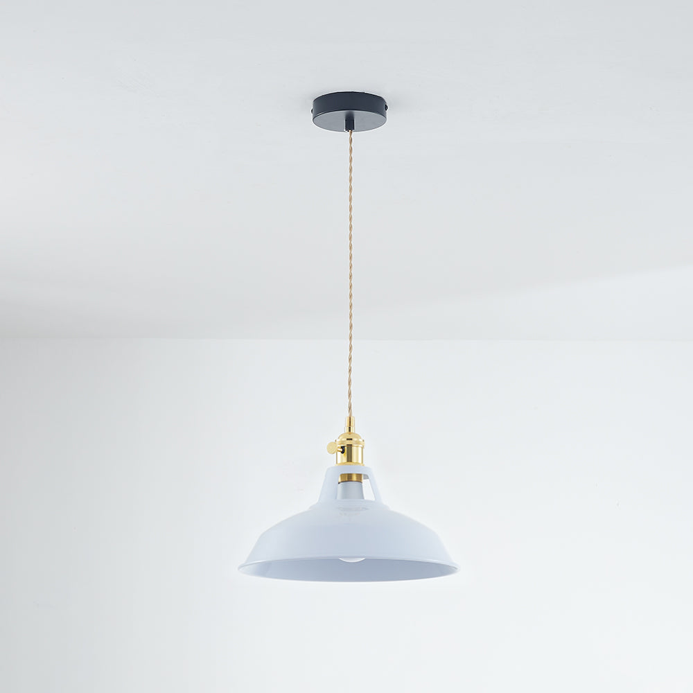 Jojo Lampe Suspension Luminaire Vintage. Métal. Noir/Blanc. Salle à Manger