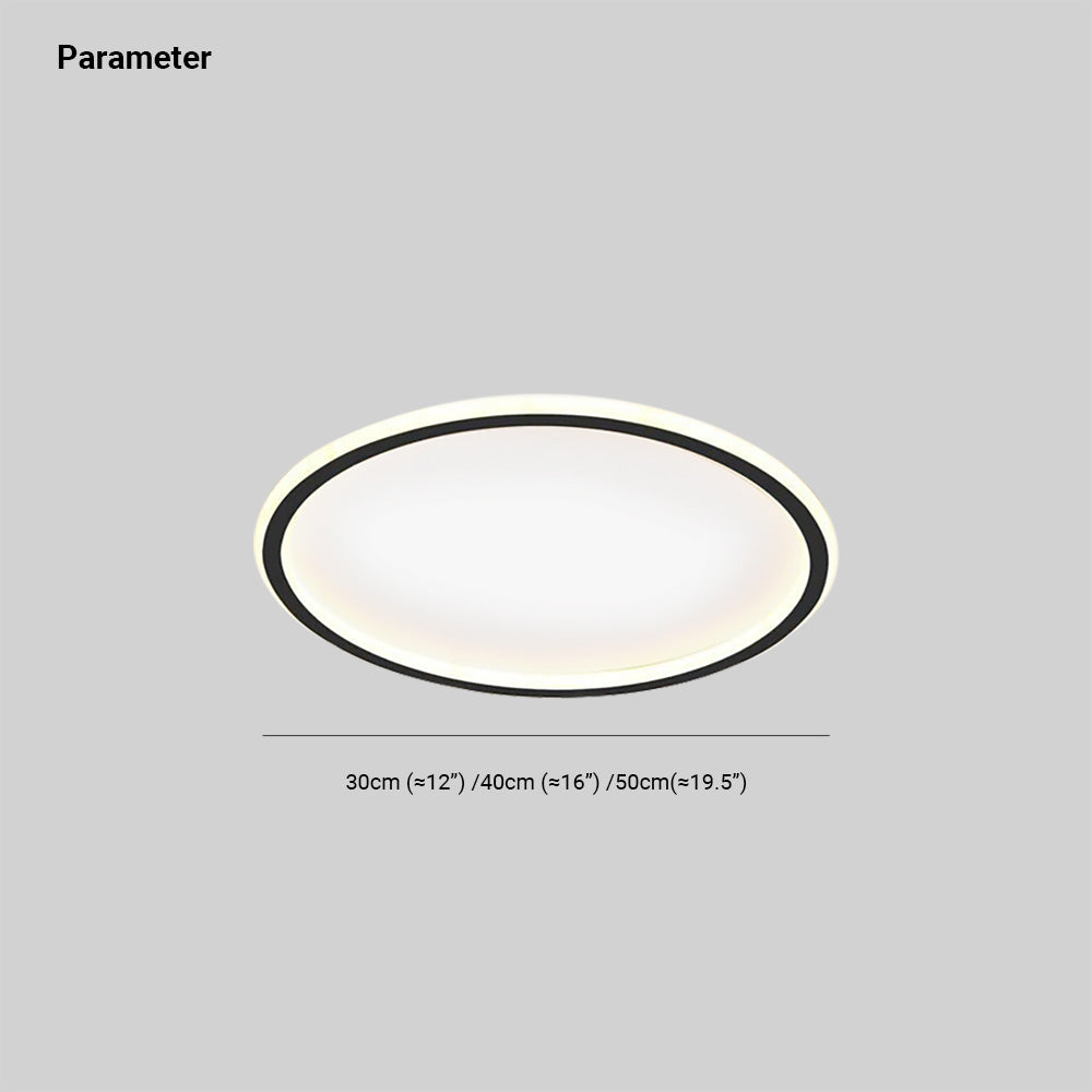 Quasso Plafonnier Rond ModerneBlanc/Noir. Salon