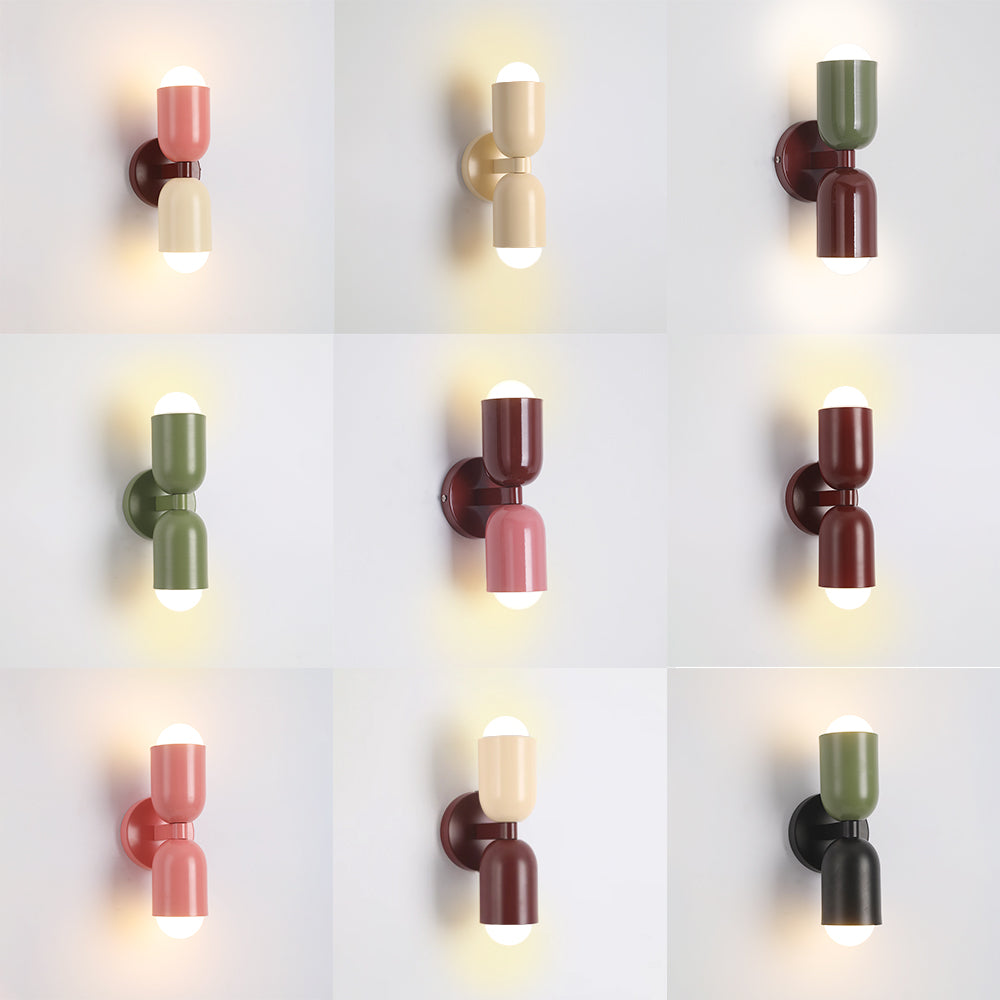 Kira Applique Murale Cylindre Scandinave Métal Coloré Salon