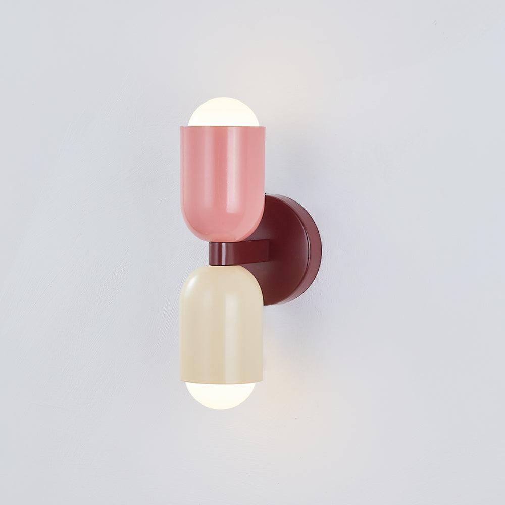 Kira Applique Murale Cylindre Scandinave Métal Coloré Salon