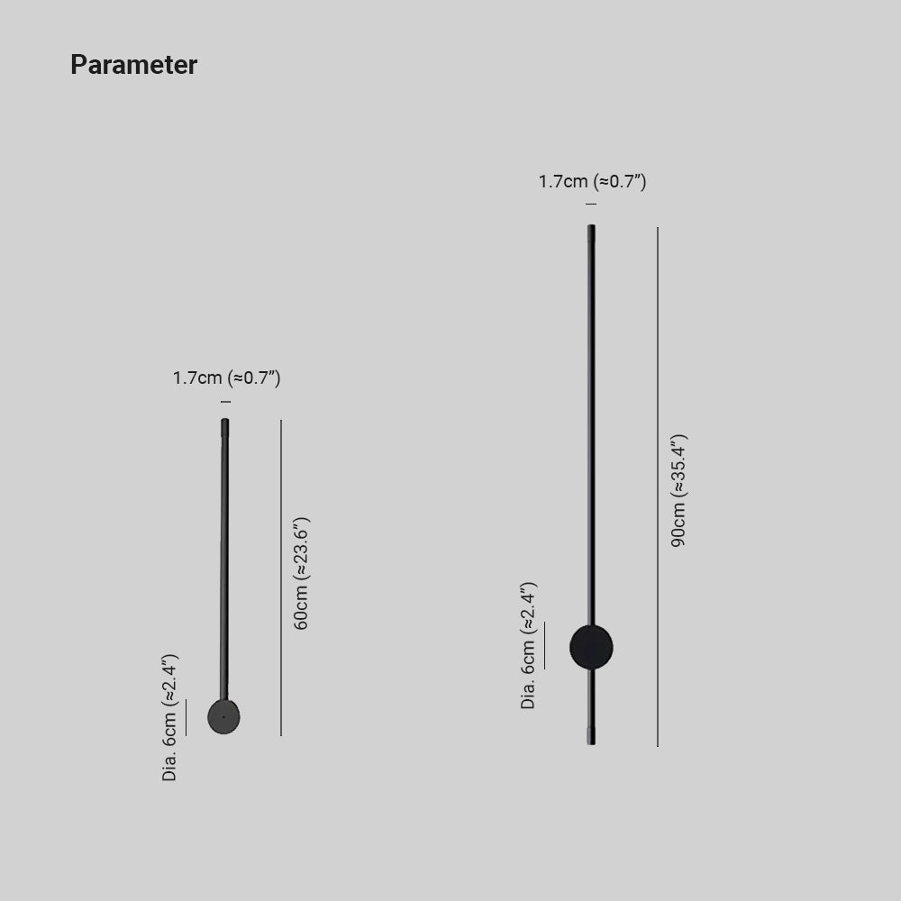 Eonix Applique Murale Intérieure Minimaliste Linéaire LED. Métal. Noir.