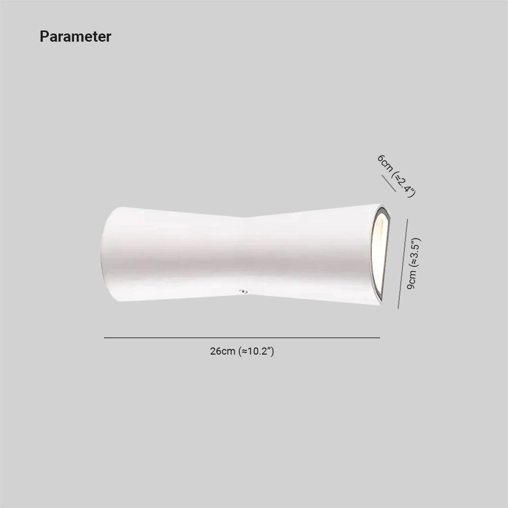Laxor Applique Murale Torche Moderne Noir/Blanc. Balcon