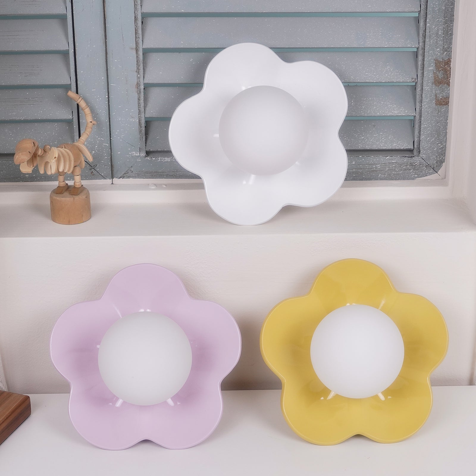 Meluna Applique murale à fleurs jaunes