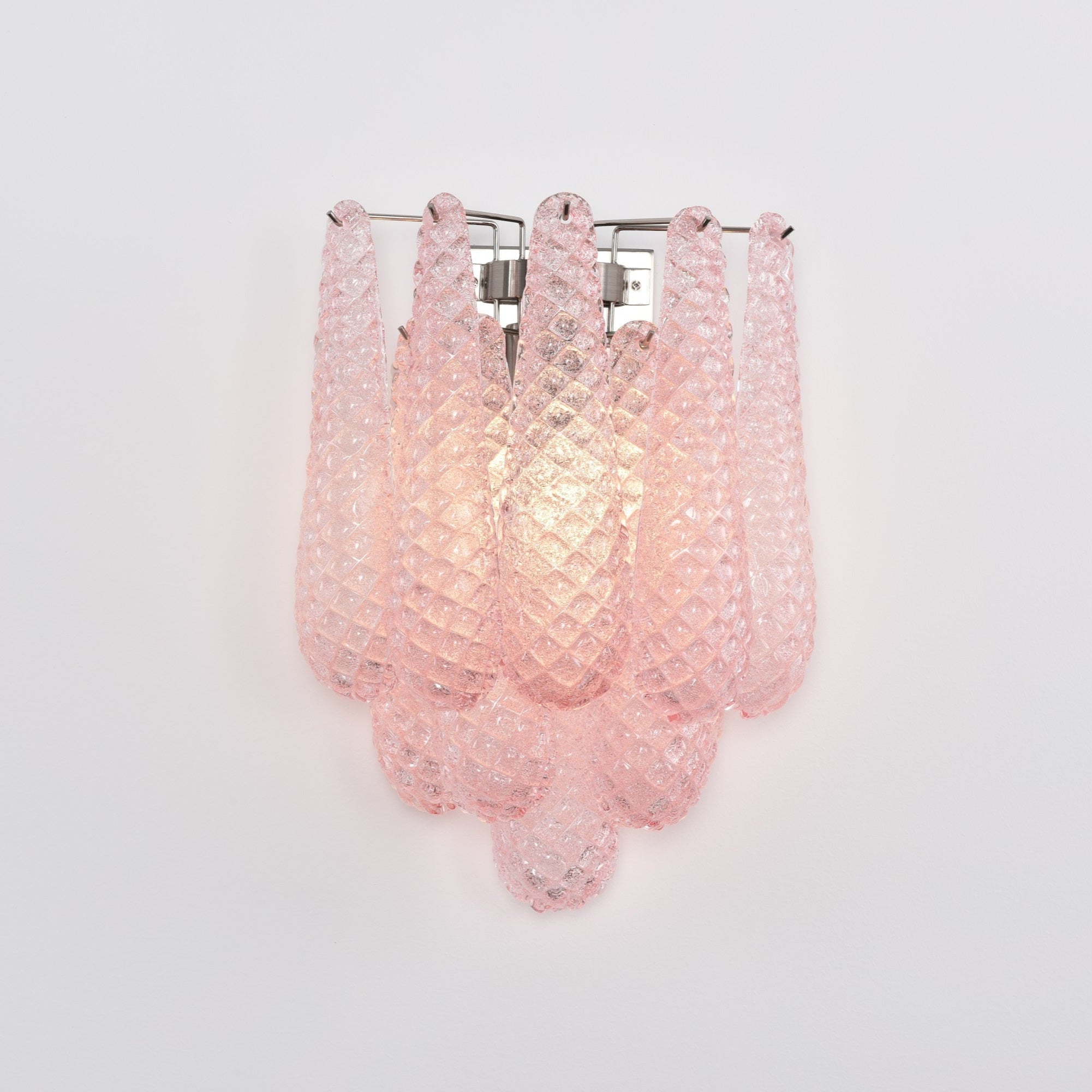 Aurora Applique Murale Rose Larme Verre Florale Artistique
