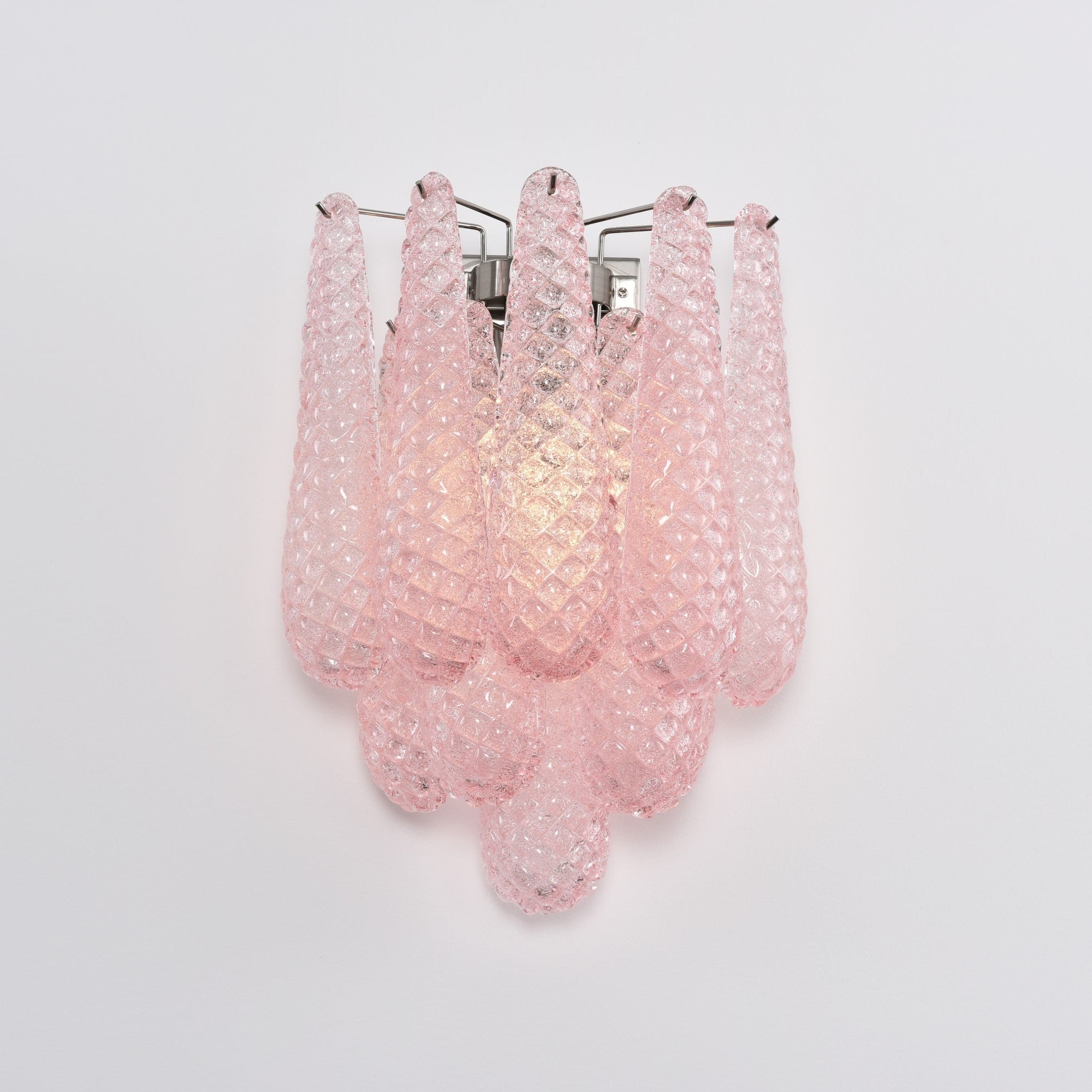 Aurora Applique Murale Rose Larme Verre Florale Artistique