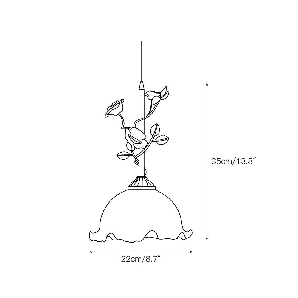 Ilsoris Suspension Céramique Verre Rose Créativité Individuelle