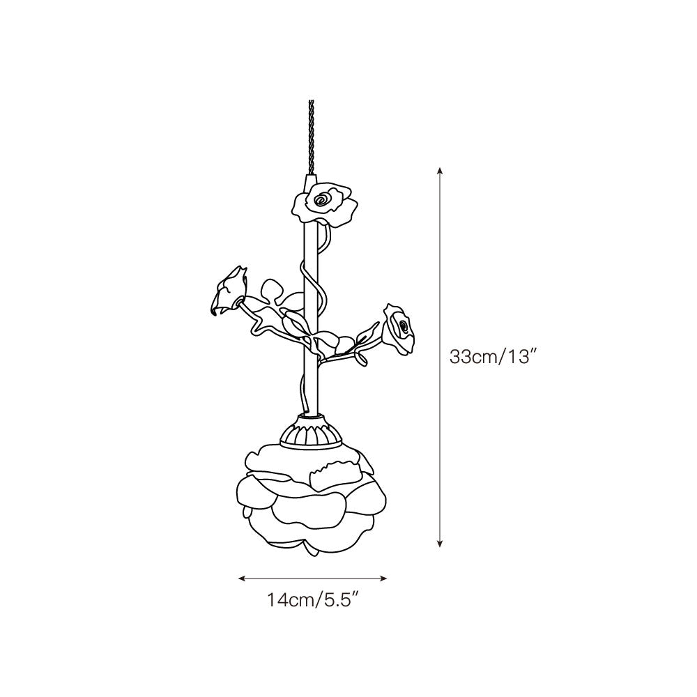 Ilsoris Suspension Céramique Verre Rose Créativité Individuelle