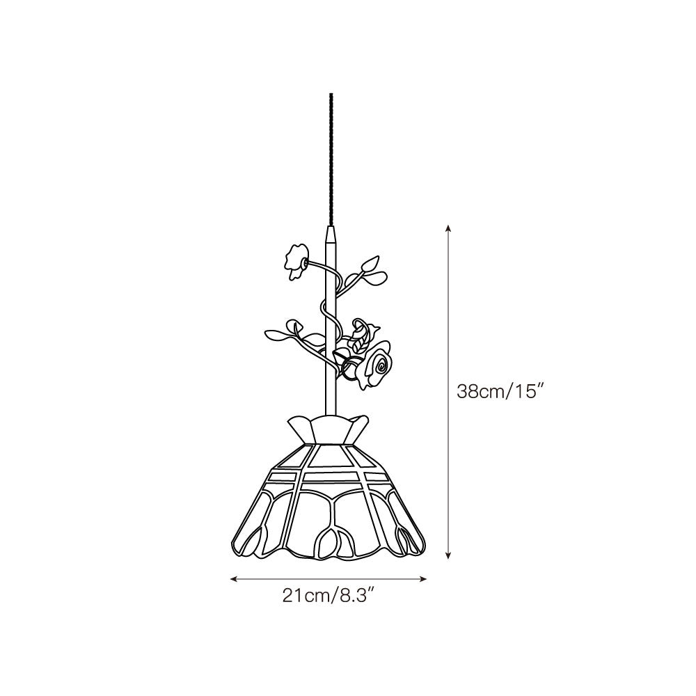 Ilsoris Suspension Céramique Verre Rose Créativité Individuelle